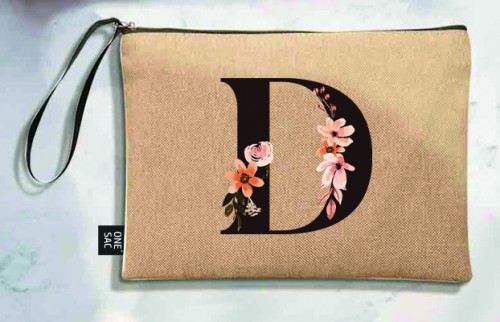 Bolso de mano letra d - regalos de boda